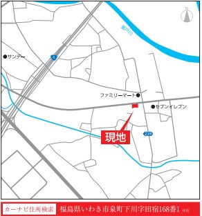 泉町下川2期　全4棟の地図|現地案内図です。