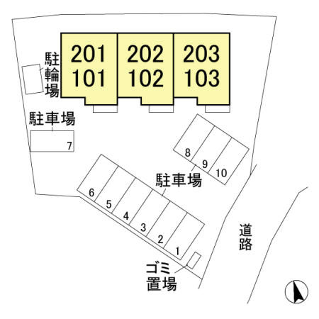 パインエーカーⅡの区画図