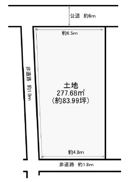 【土地図】 | 樫原下ノ町 売土地 | 建築条件無売土地 お好きな工務店・ハウスメーカにて建築頂けます。