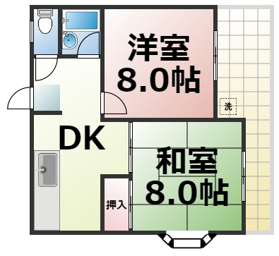 【間取り】 | ポニーマンション　仲介手数料無料