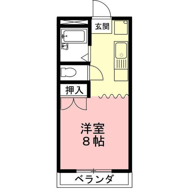 岐阜市鏡島東３丁目のアパートの間取り