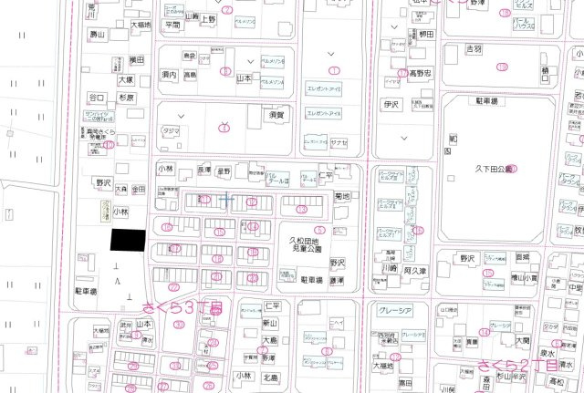 真岡市さくら3丁目②の地図
