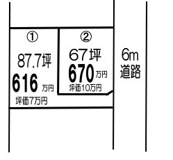 真岡市さくら3丁目②の土地図