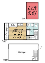 【間取り】 | SKガレジオ御料　Ⅱ