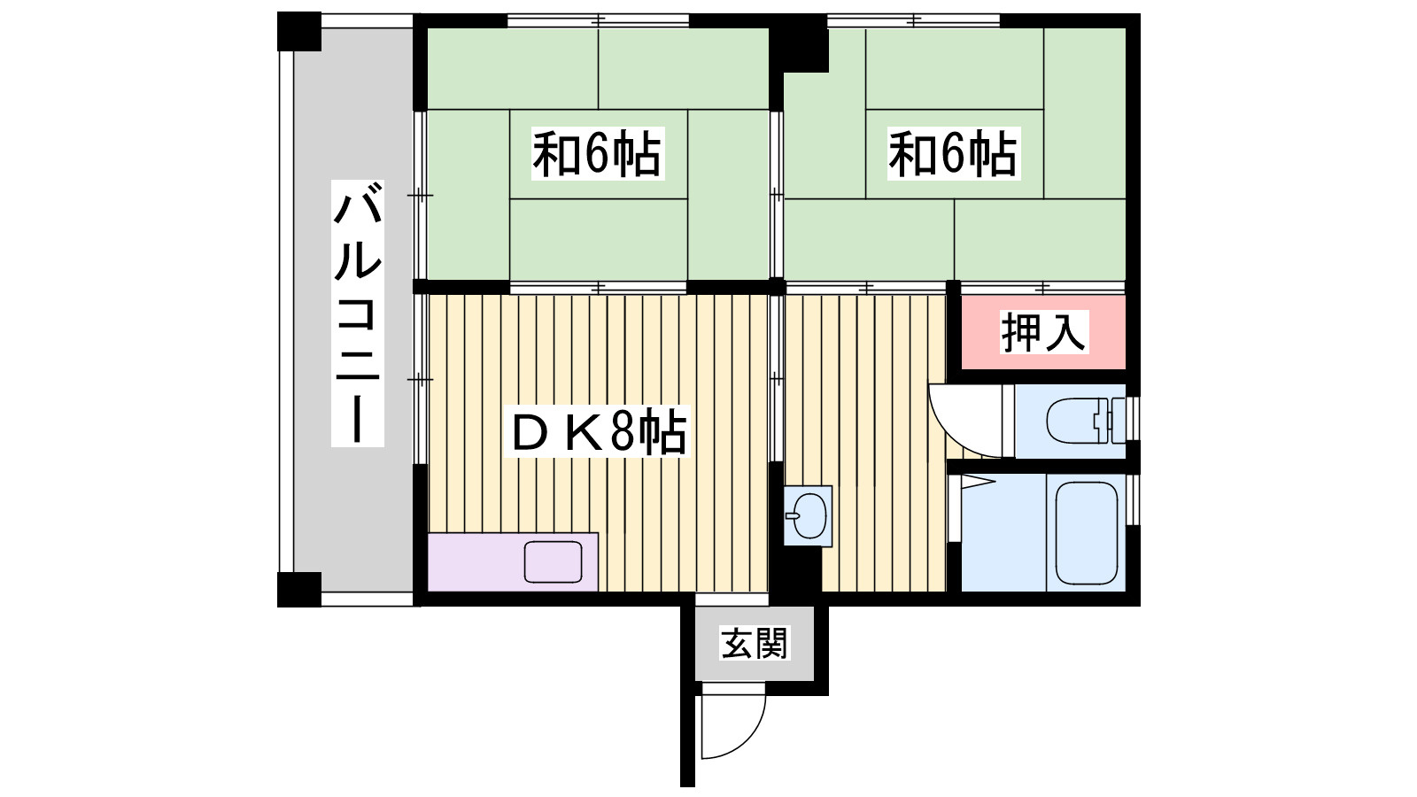 コーポタカハマの間取り