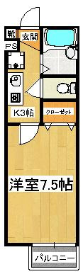 ベルデュールⅡの間取り