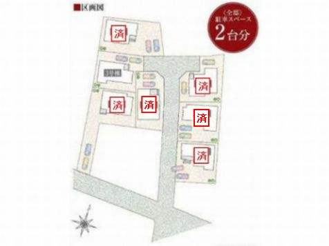 【区画図】 | 【仲介手数料０円】秦野市水神町　新築一戸建て　3号棟　全7棟 | 【仲介手数料０円】秦野市水神町　新築一戸建て　全7棟