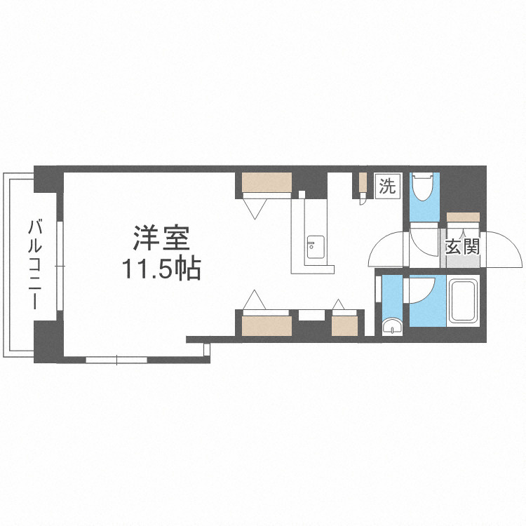 ホープ松屋町住吉の間取り