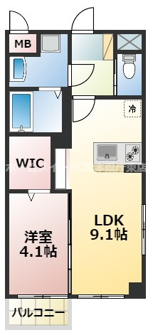 熊本市東区長嶺南２丁目の賃貸マンションの間取り