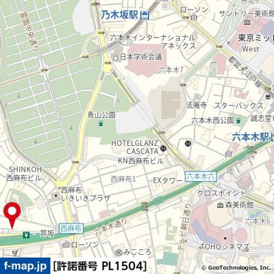 【地図】 | グレイスコート西麻布Ⅰ