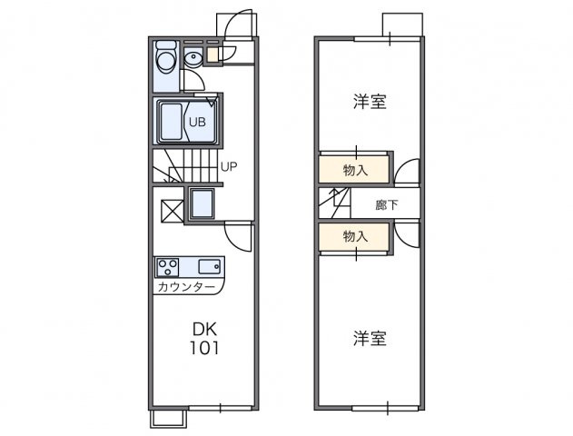 【間取り】 | レオパレス浪漫２０００ | 代表的な間取のため実際の間取とは異なる場合があります