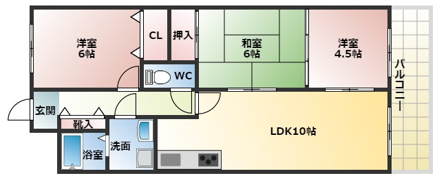 【間取り】 | ベルデフラッツ松野