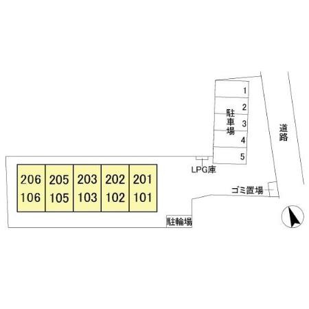 グローリア酒々井の区画図