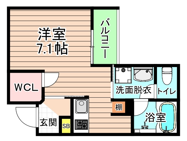 大阪市都島区内代町２丁目の賃貸マンションの間取り