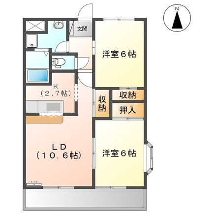 【間取り】 | グランディール羽根