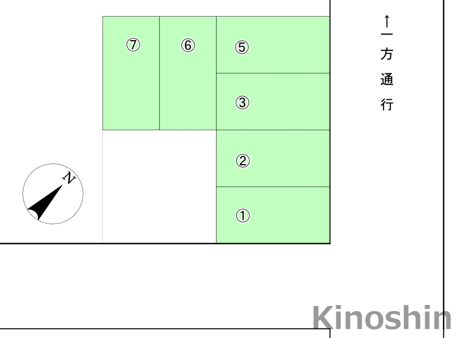 本田駐車場の区画図