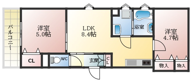 【間取り】 | クリエオーレ南新町