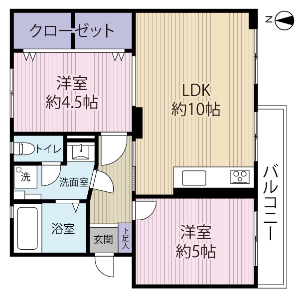 2LDKの間取りです！