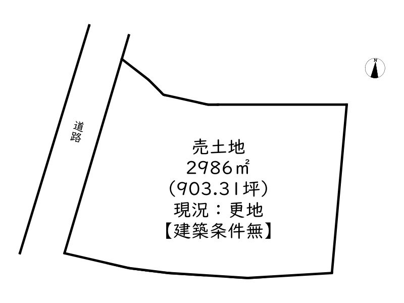 姫路市花田町小川／売土地の土地図