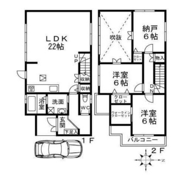 唐国町１丁目戸建の間取り