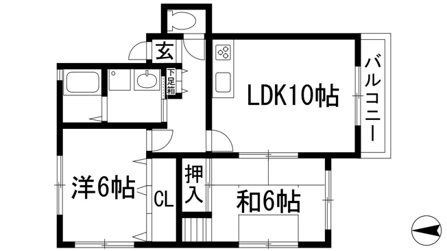 【間取り】 | ローズコーポ荒牧