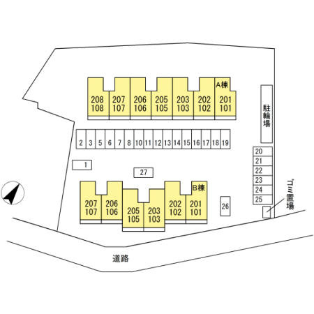 ヒルサイドタウン ＡＢの区画図