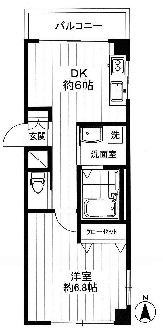 SRビルの間取り|1DK