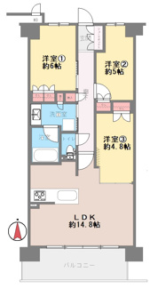 【間取り】 | ジオ武庫川 | 新婚様からファミリー様まで幅広くおすすめの間取りです♪