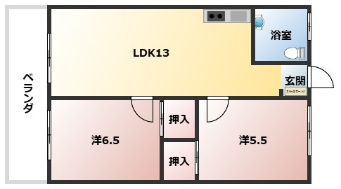 【間取り】 | コーポラスきゆな