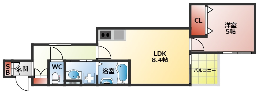 ＡＬＬＩＥＲ ＰＡＲＫ 池田の間取り