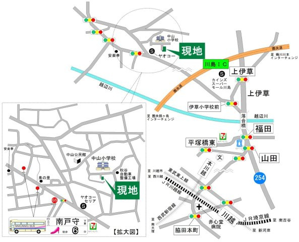 比企郡川島町大字中山 中古戸建の地図