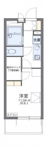 レオパレスグリーンハイツ島崎の間取り|代表的な間取のため実際の間取とは異なる場合があります