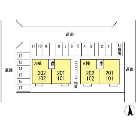 West New Leaf（ウエストニューリーフ）の区画図