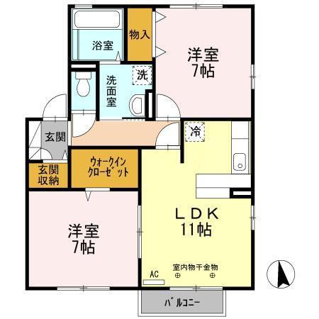 West New Leaf（ウエストニューリーフ）の間取り