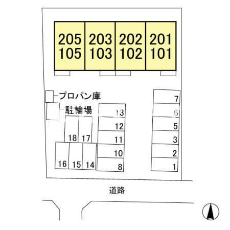 エスペランサ　Ⅱの区画図|高崎、前橋、伊勢崎エリアのお部屋探しはエンドスケープまで！お客様の理想お聞かせ下さい♪