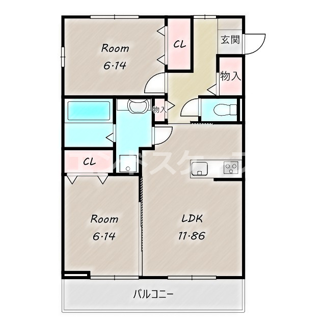 シャンデブレの間取り|高崎、前橋、伊勢崎エリアのお部屋探しはエンドスケープまで！お客様の理想お聞かせ下さい♪