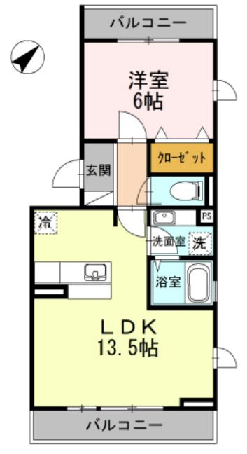 YAMAZAKIコーポラスの間取り