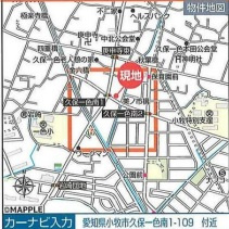 【地図】 | Heartful Town　小牧市久保一色南　全３棟＜仲介手数料無料＞一色小・岩崎中　新築一戸建て | 案内図