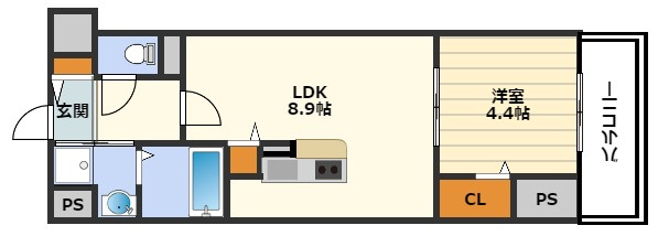 LaSante　梅田北（旧オリーブコート）の間取り