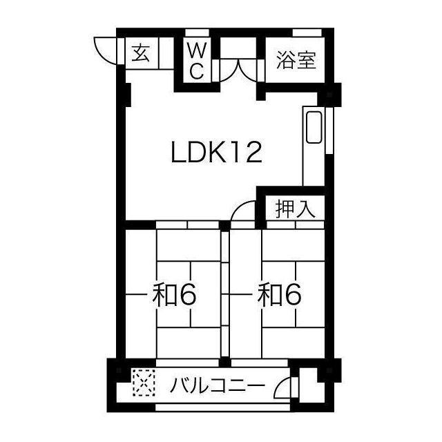 岐阜市茜部菱野１丁目のアパートの間取り