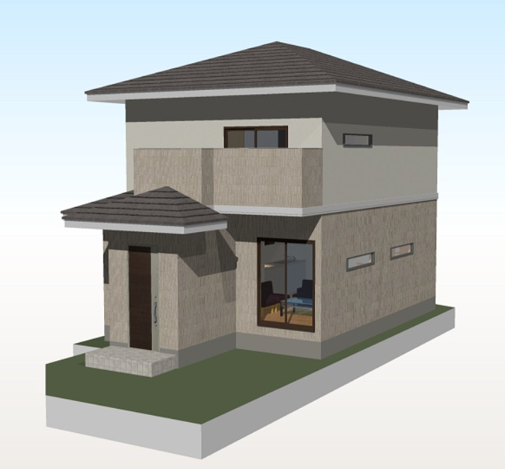 ルミエールタウン天美パート2の外観パース