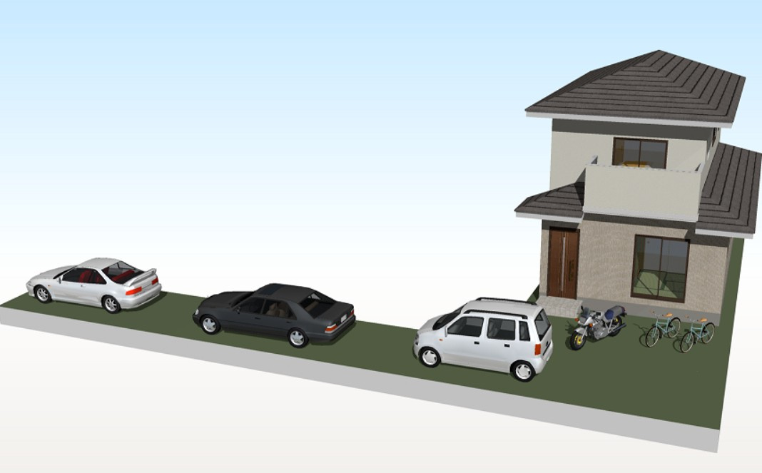 ルミエールタウン高見の里3期の外観パース