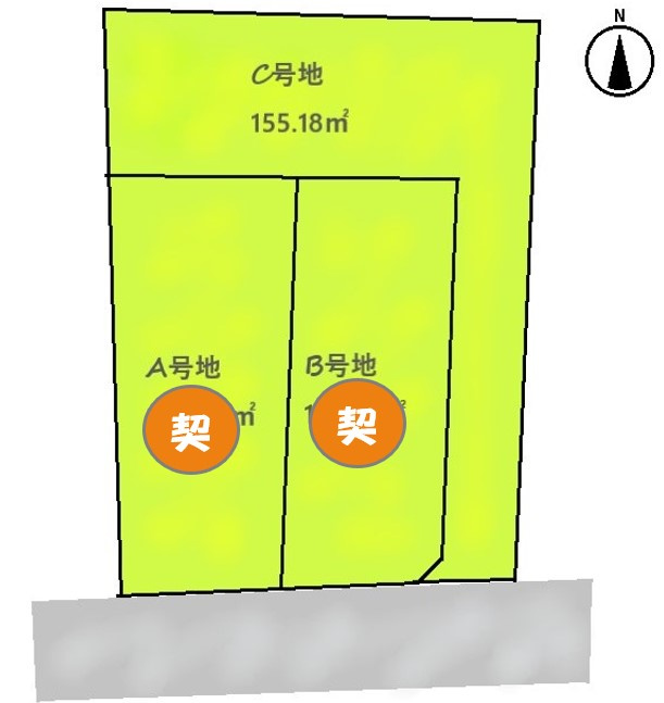 ルミエールタウン高見の里3期の区画図