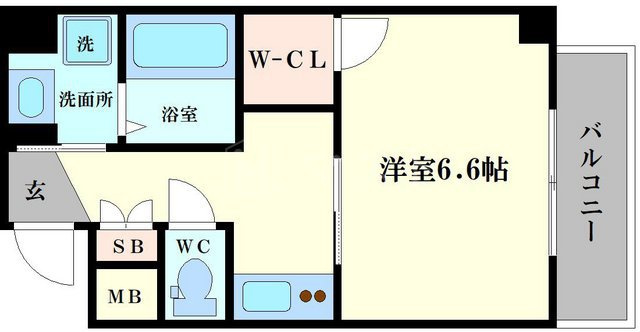 グランエクラ大今里南Ⅱの間取り