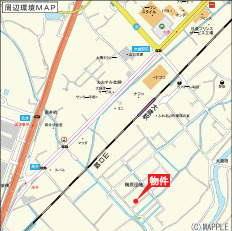 【地図】 | クレイドルガーデン山口市朝田第5（1号棟） | 案内図