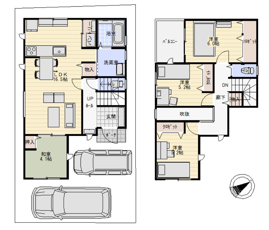 ルミエールタウン天美パート1の参考プラン|I号地
