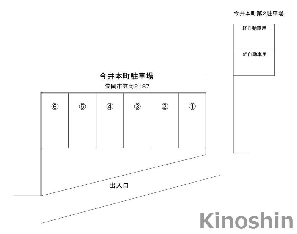 今井本町駐車場の区画図