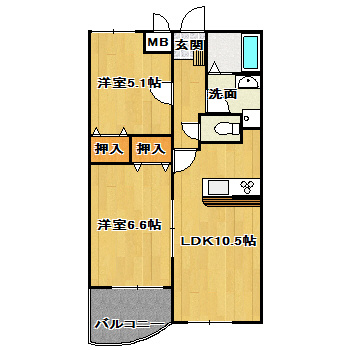 【間取り】 | レグルス | 対面キッチンです