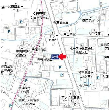 高松市木太町住宅用地の土地図