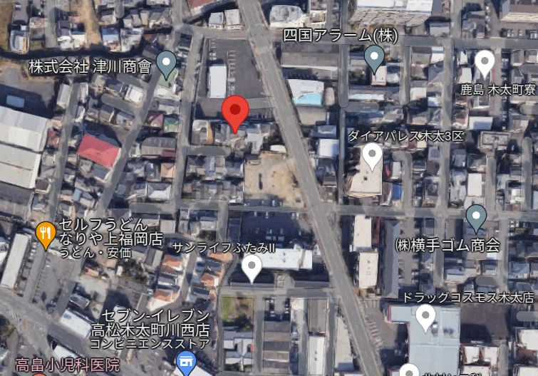 高松市木太町住宅用地の地図